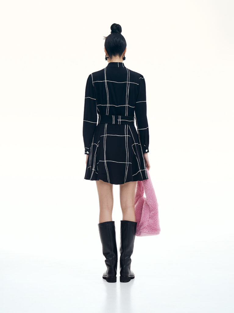 IOANNA KOURBELA MINI DRESS VISCOSE PRINT BLACK 768x1024 1